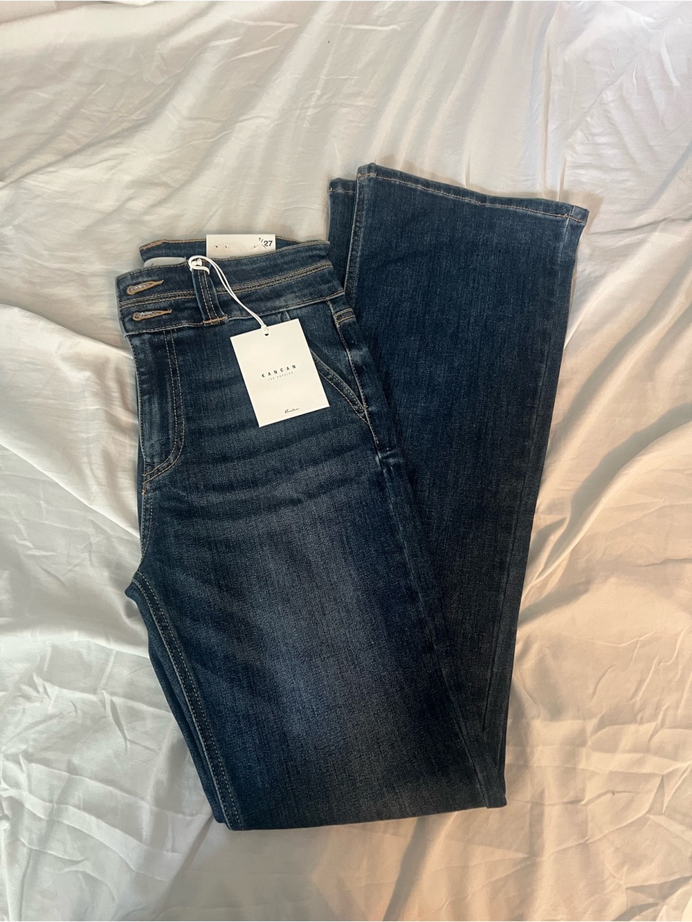 KanCan High-Rise Dark Indigo Straight Jeans
